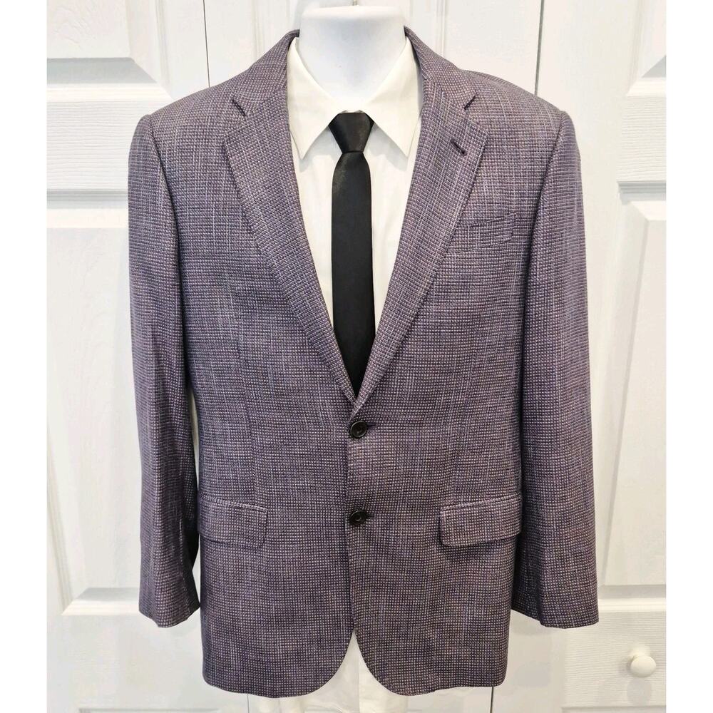Emporio Armani Purple Iridescent G Line Blazer Sport Coat Sz 48R 2-Button Jacket